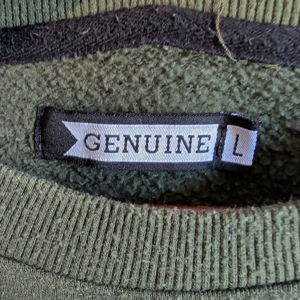Genuine Mens Large Green Striped Fly High Club Astronaut‎ Pullover